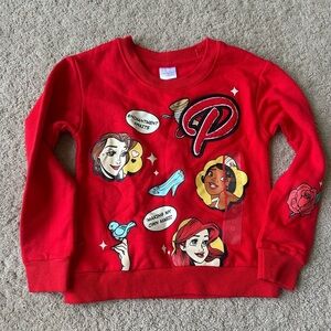 Girls Disney Princess crewneck sweater YXS nwt